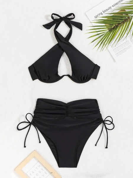 Women’s Black Sexy Bikini Set – 2-Piece Quick Dry Swimwear Beach Outfit