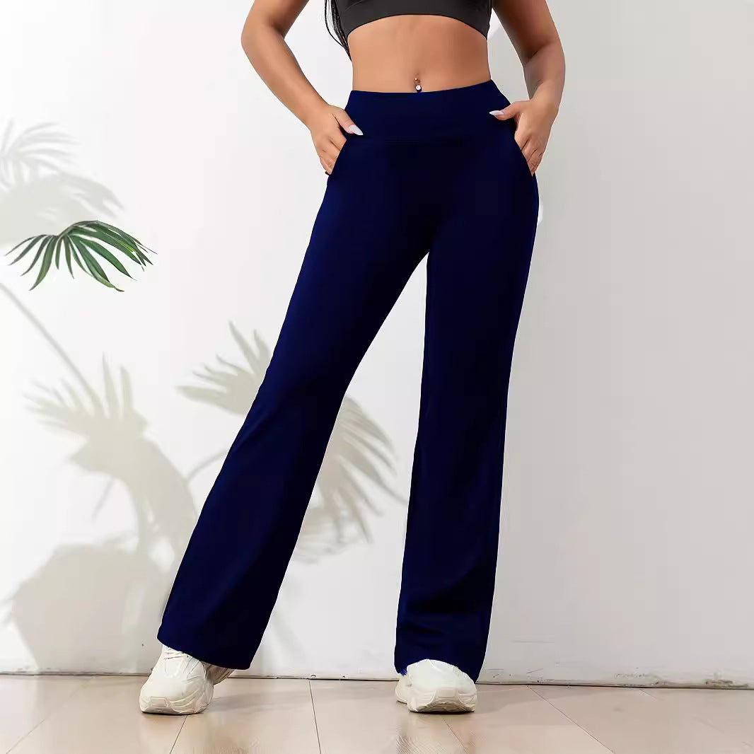 Women’s Wide Leg Yoga Pants – Loose Fit Running & Fitness Sports Trousers