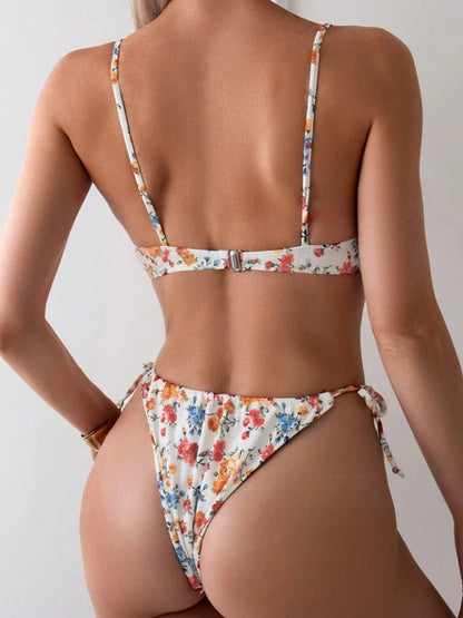 Women’s Floral Bikini Swimsuit – Quick Dry Beachwear 2-Piece Swim Set for Summer