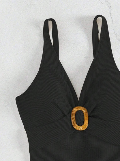Women’s Slimming One-Piece Swimsuit – V-Neck Tummy Control Sexy Beach Swimwear