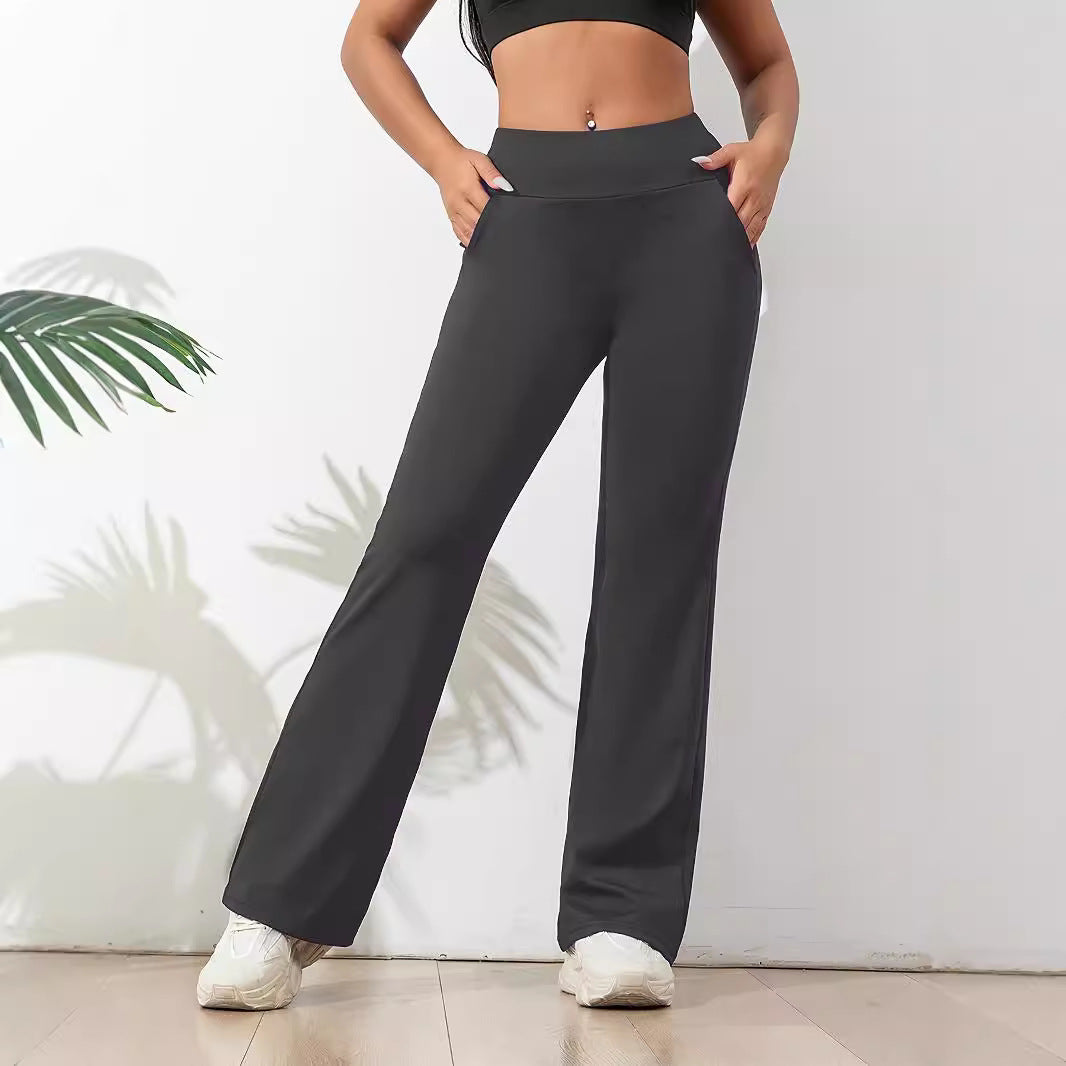 Women’s Wide Leg Yoga Pants – Loose Fit Running & Fitness Sports Trousers
