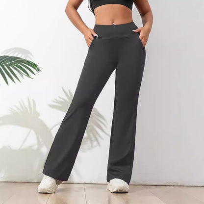 Women’s Wide Leg Yoga Pants – Loose Fit Running & Fitness Sports Trousers