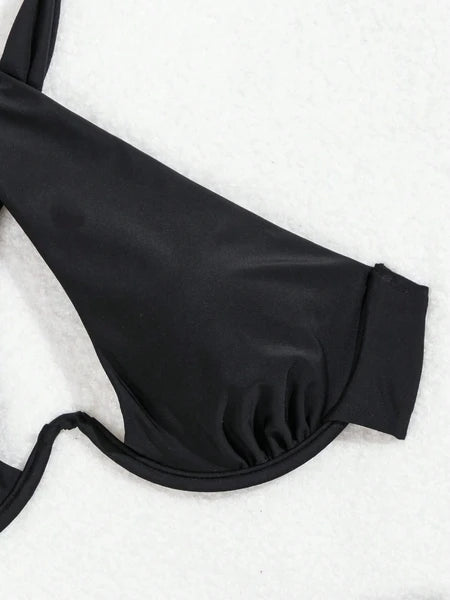 Women’s Black Sexy Bikini Set – 2-Piece Quick Dry Swimwear Beach Outfit