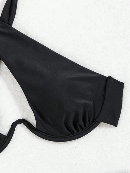 Women’s Black Sexy Bikini Set – 2-Piece Quick Dry Swimwear Beach Outfit
