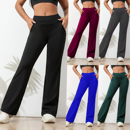 Women’s Wide Leg Yoga Pants – Loose Fit Running & Fitness Sports Trousers